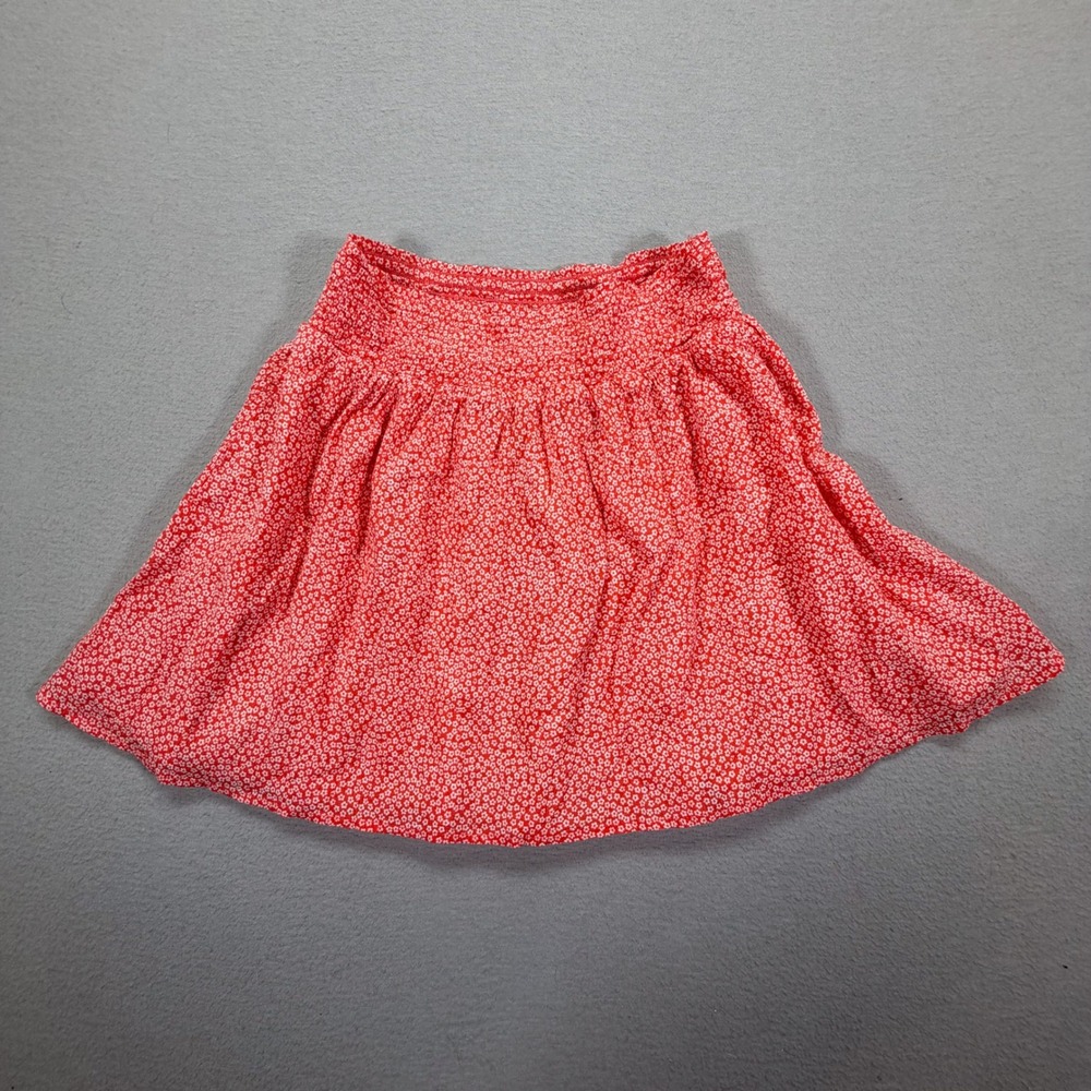 Old Navy Women Skirt Regular Red Floral Smocked Waist Ditsy Mini S